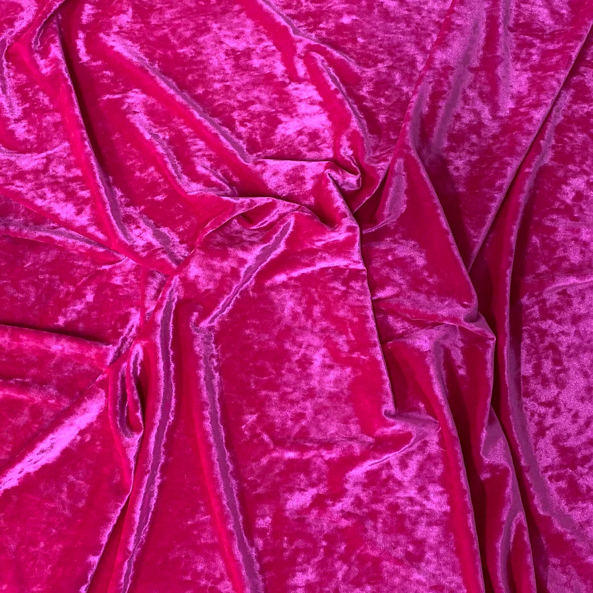 Dark Pink Crushed Velvet