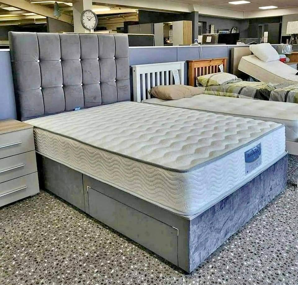 Diamonds Button Divan Bed UK